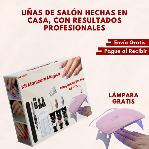 Manicura Mágica: Kit de Polygel + Lámpara de Secado GRATIS